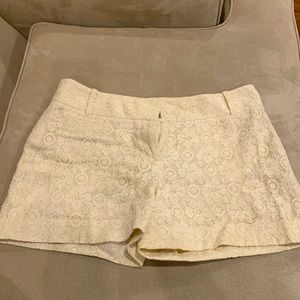 LOFT cream/off white lace shorts